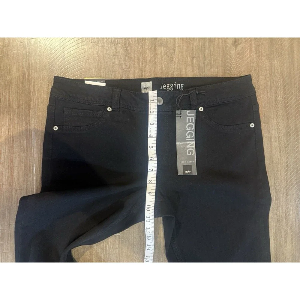 NWT Mossimo Premium Denim Black Mid Rise Skinny Jegging Women’s Size 14 NEW